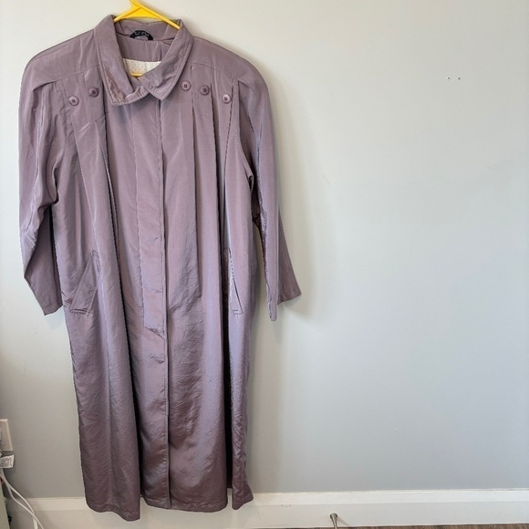 Town & Country Women's Lavender Full Length Trench Coat, Circa 1980s, SZ 9/10 - Picture 1 of 8